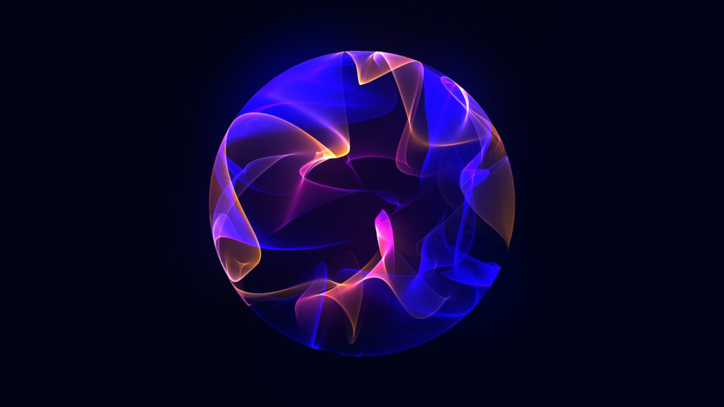 Sphere made of particles