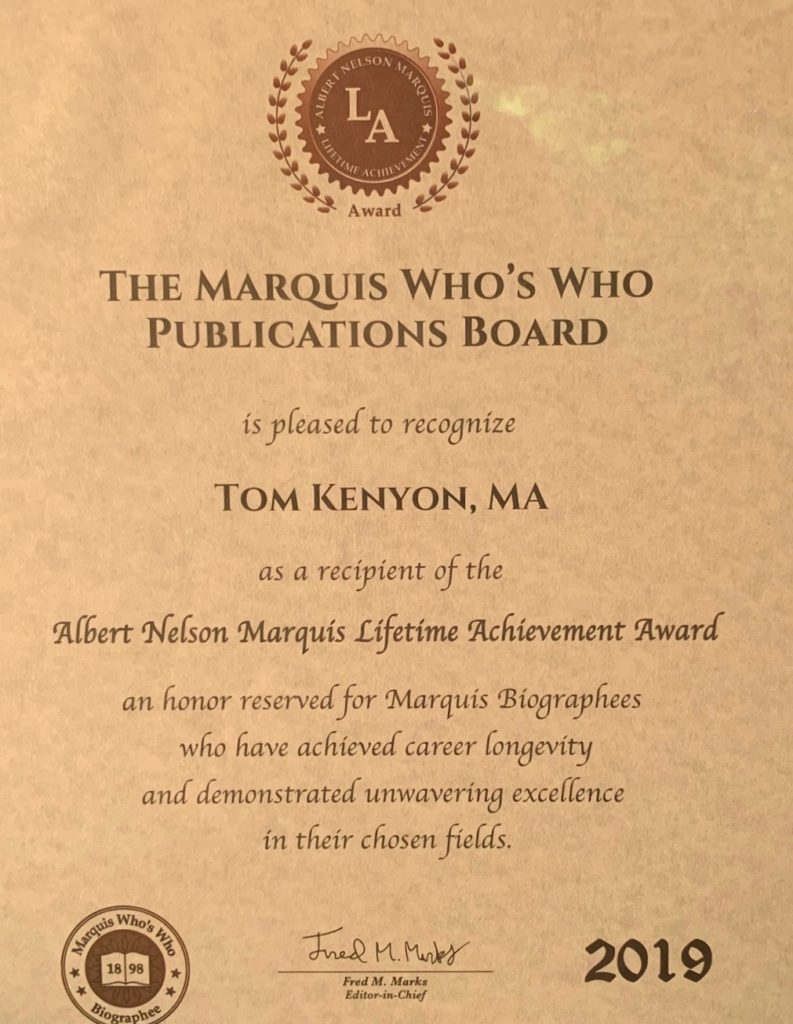 The Marquis Who's Who Lifetime Achievement Award