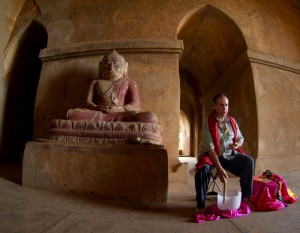 Tom Kenyan in Burma temple